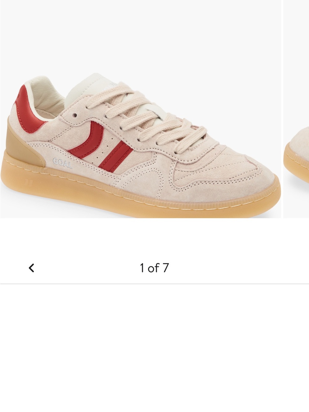 Coolway Goal Marshmallow Sneaker Pink and Red Stripe NWT Anthropologie  sz8 - Picture 5 of 5